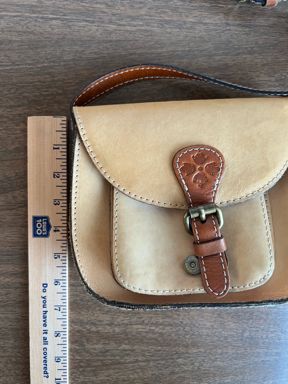 Patricia Nash Tan Italian Leather Crossbody Bag Boho Heritage Western Artisan - Picture 4 of 9